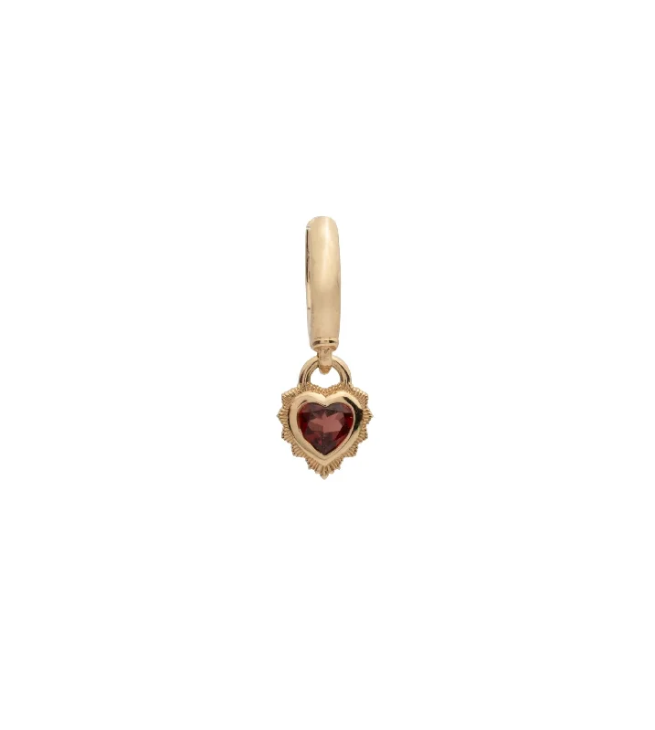 Huge Savings On Premium Jewelry Styles Heart : Garnet Drop Earring