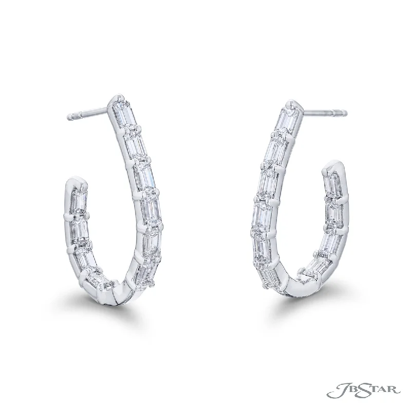 Limited-Time Jewelry Discounts – Shine Without The Splurge JB Star Emerald Large Hoop Diamond Earrings in Platinum (4.23ctw) Limited-Time Jewelry Discounts – Shine Without The Splurge JB Star Emerald Large Hoop Diamond Earrings in Platinum (4.23ctw)