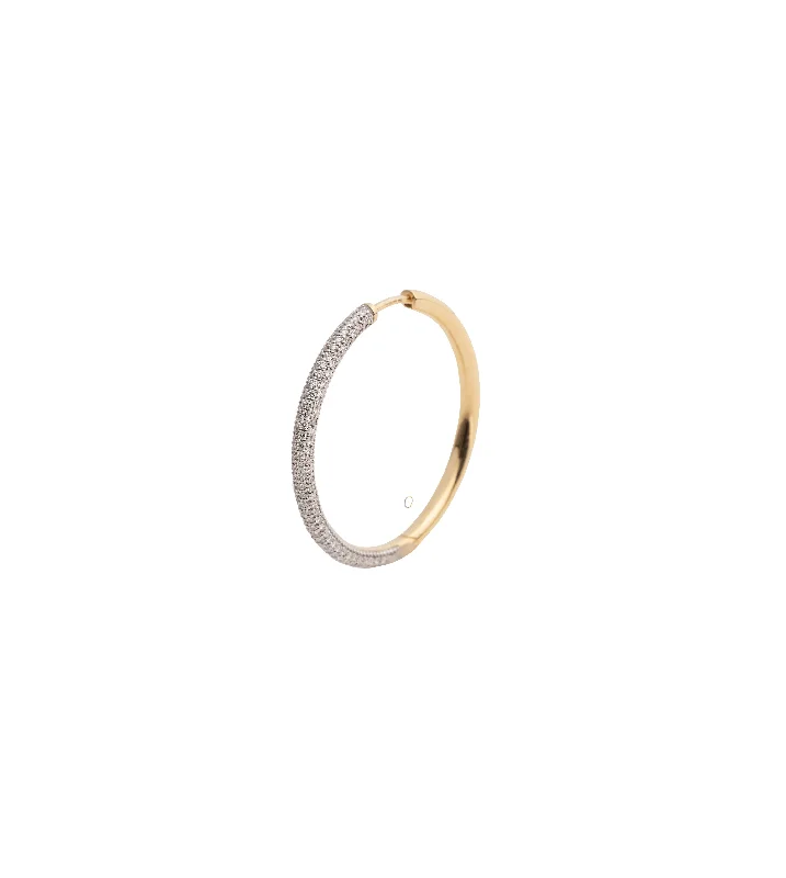 Fine Jewelry, Limited-Time Offers Available Large Pave Diamond : Hoop Earring