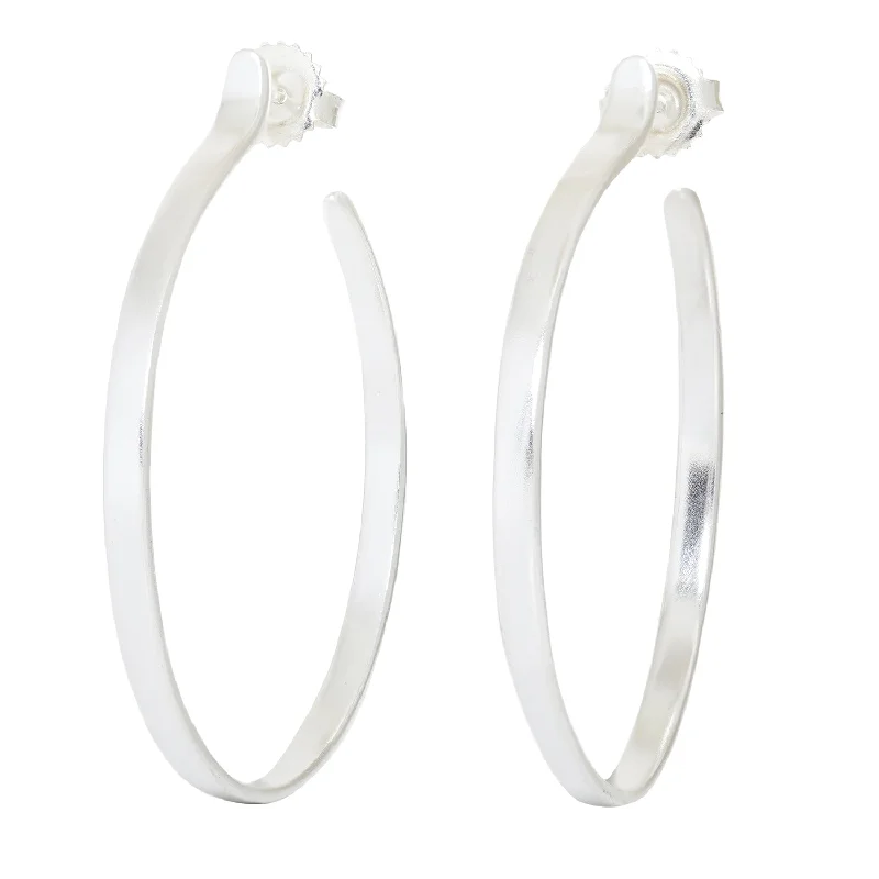 Special Sale On Handcrafted Jewelry – Shop Today Large Plain Silver Hoops