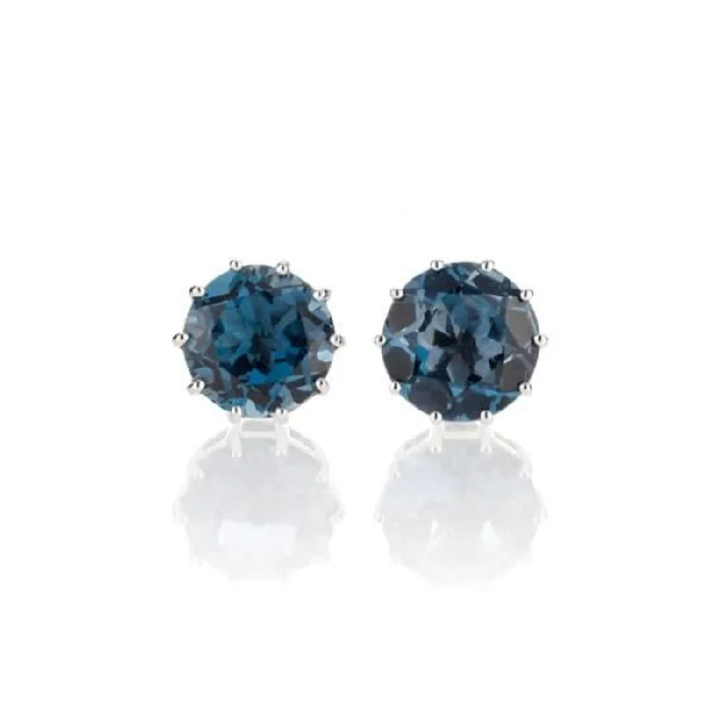 Jewelry Clearance – Final Chance To Save Big Dottie Earrings in London Blue Topaz