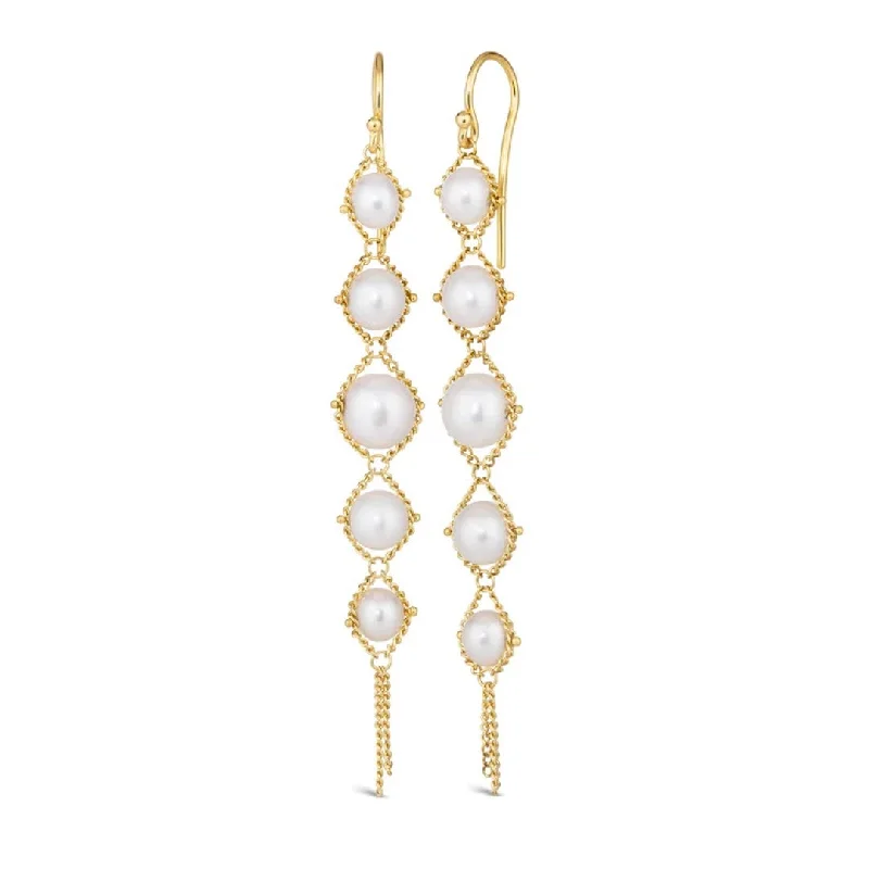 Make Every Moment Shine – Jewelry Discounts Available Long Textile Pearl Earring