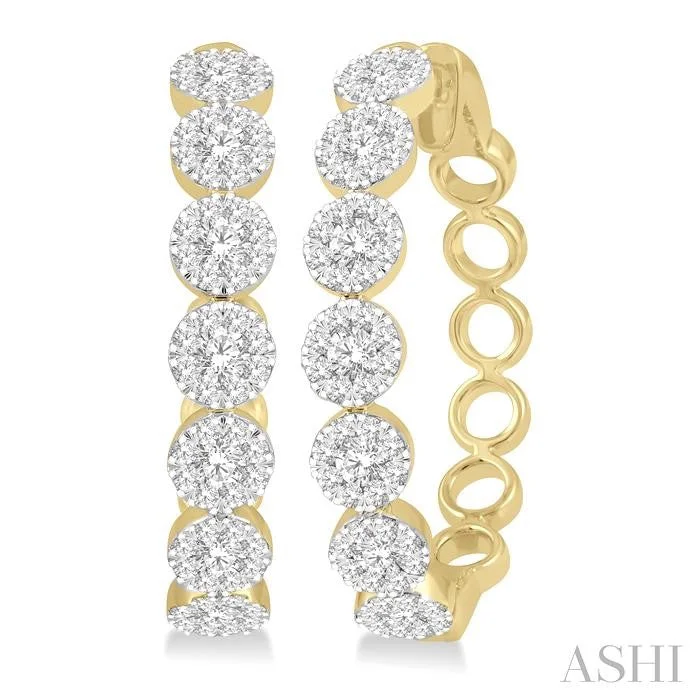 Delicate Crystal Jewelry For Sophisticated Charm LOVEBRIGHT ESSENTIAL DIAMOND HOOP EARRINGS