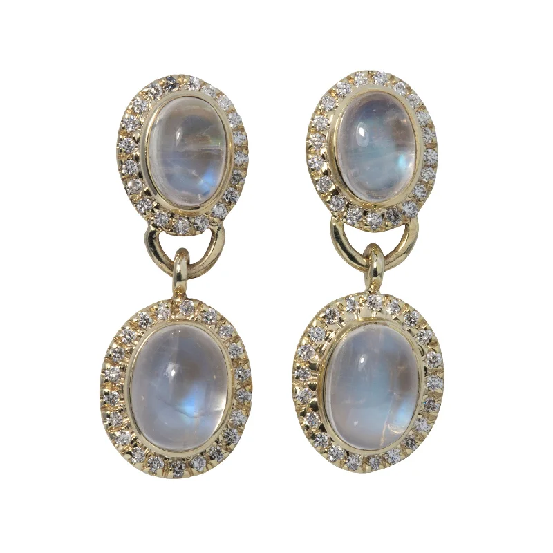 Last Chance To Shop High-End Jewelry At Markdown Prices Mazza Moonstone & Diamond Double Drop 14K Yellow Gold Earrings Last Chance To Shop High-End Jewelry At Markdown Prices Mazza Moonstone & Diamond Double Drop 14K Yellow Gold Earrings