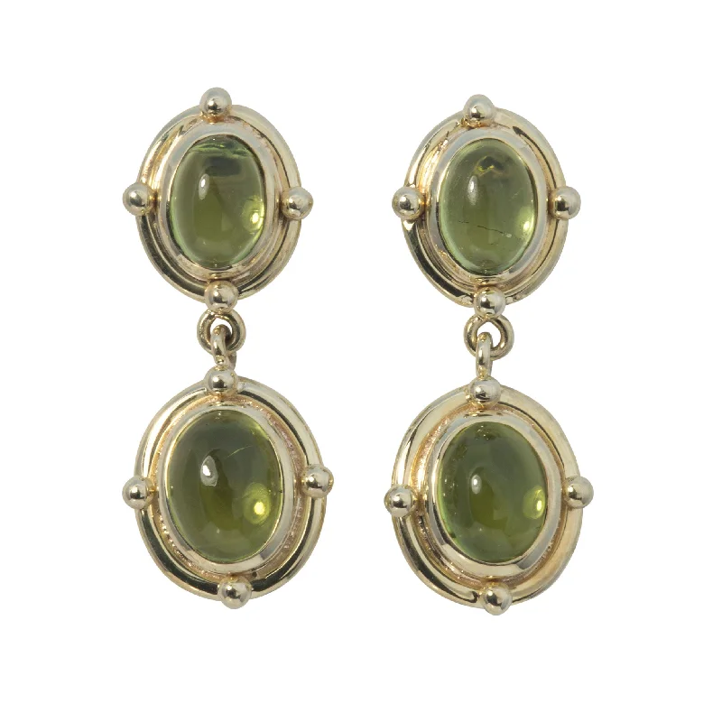 Shop High-Quality Jewelry At Jaw-Dropping Discounts Mazza Peridot Oval Cabochon Double Drop 14K Yellow Gold Earrings Shop High-Quality Jewelry At Jaw-Dropping Discounts Mazza Peridot Oval Cabochon Double Drop 14K Yellow Gold Earrings