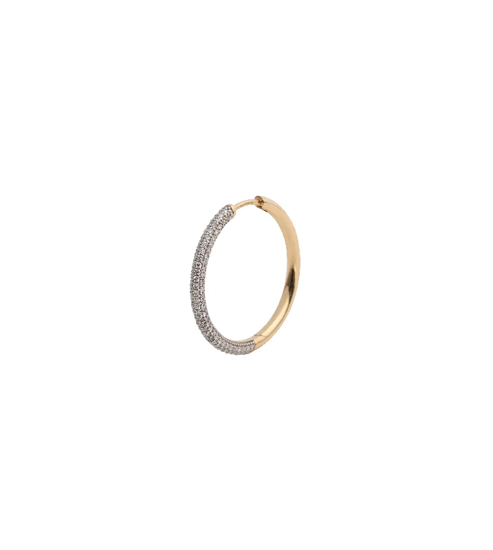 Chic, Trendy, And Affordable Jewelry Sale Medium Pave Diamond : Hoop Earring