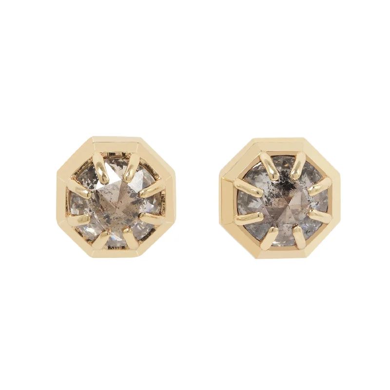 Affordable Glamour – Premium Jewelry At Special Prices Misty Gray Diamond Octagon Studs Affordable Glamour – Premium Jewelry At Special Prices Misty Gray Diamond Octagon Studs