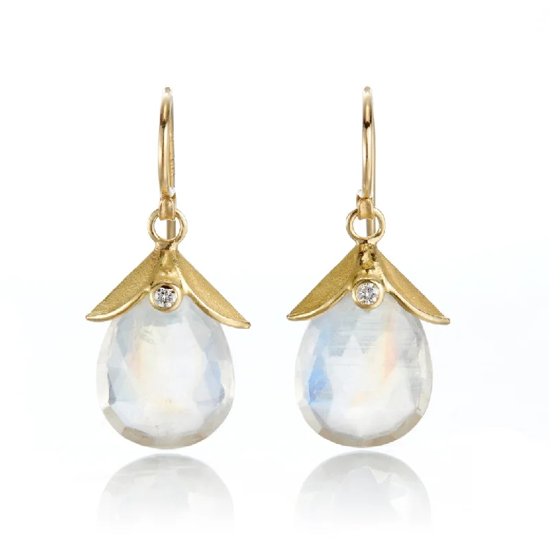 Upgrade Your Jewelry Collection For Less Pear-Shaped Moonstone Drop Earrings