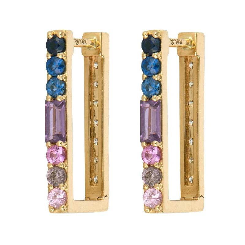Limited-Stock Jewelry Sale – Shop Before It's Gone Ombré Sapphire & Diamond 14K Gold Rectangular Hoop Earrings Limited-Stock Jewelry Sale – Shop Before It's Gone Ombré Sapphire & Diamond 14K Gold Rectangular Hoop Earrings