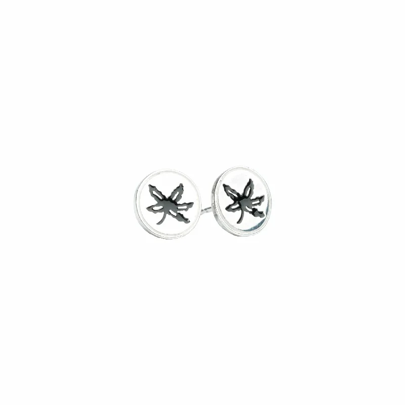 Discounted Luxury Jewelry – Shine Without The Splurge OSU Black Enamel Buckeye Leaf Studs Discounted Luxury Jewelry – Shine Without The Splurge OSU Black Enamel Buckeye Leaf Studs