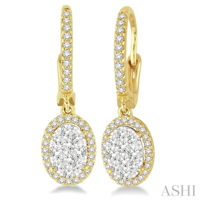 Personalized Jewelry Sale – Unique Pieces At Great Prices OVAL SHAPE HALO LOVEBRIGHT ESSENTIAL DIAMOND EARRINGS