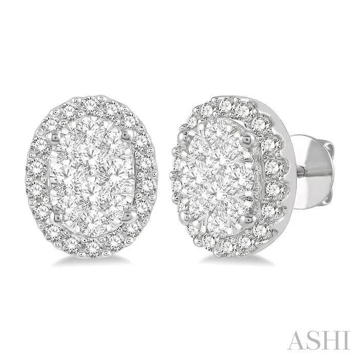 Personalized Jewelry At Special Discount Rates OVAL SHAPE HALO LOVEBRIGHT ESSENTIAL DIAMOND EARRINGS Personalized Jewelry At Special Discount Rates OVAL SHAPE HALO LOVEBRIGHT ESSENTIAL DIAMOND EARRINGS