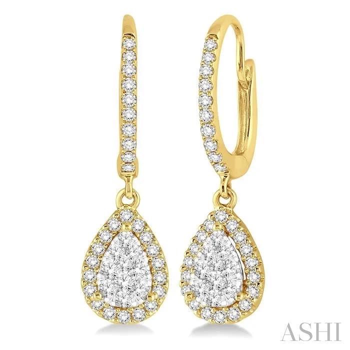 Discounted Jewelry For A Glamorous Look PEAR SHAPE HALO LOVEBRIGHT ESSENTIAL DIAMOND EARRINGS Discounted Jewelry For A Glamorous Look PEAR SHAPE HALO LOVEBRIGHT ESSENTIAL DIAMOND EARRINGS
