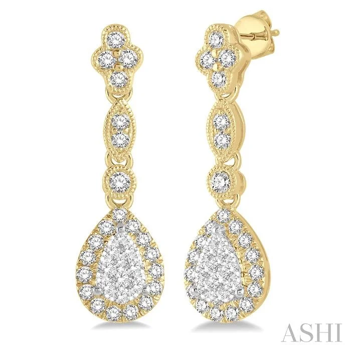 Shop Dazzling Jewelry At The Best Prices PEAR SHAPE HALO LOVEBRIGHT DIAMOND EARRINGS Shop Dazzling Jewelry At The Best Prices PEAR SHAPE HALO LOVEBRIGHT DIAMOND EARRINGS