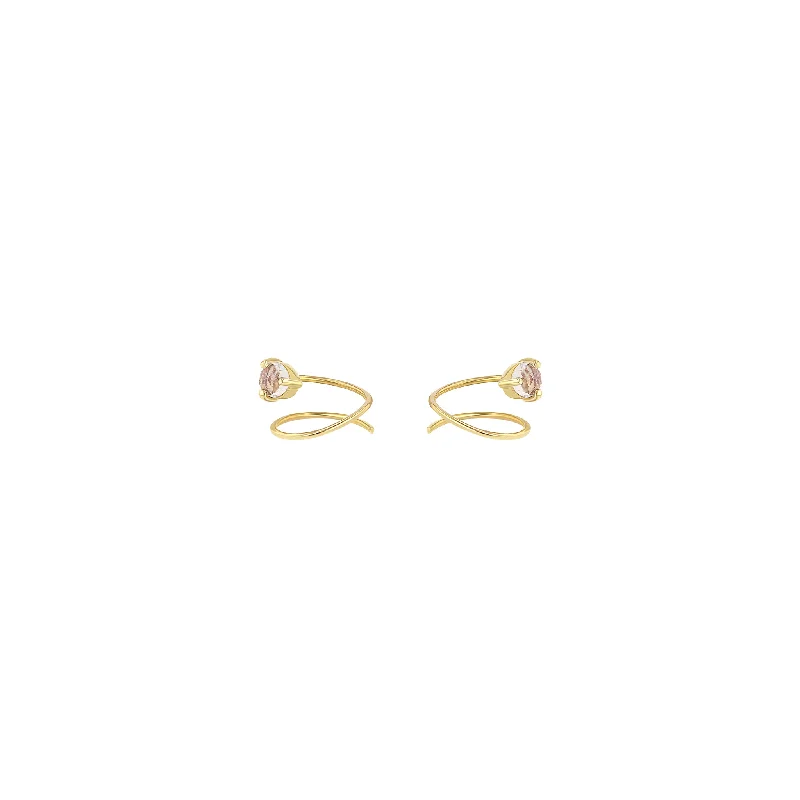 Shop Dazzling Jewelry At The Best Prices Petite Moonstone Curl Earrings