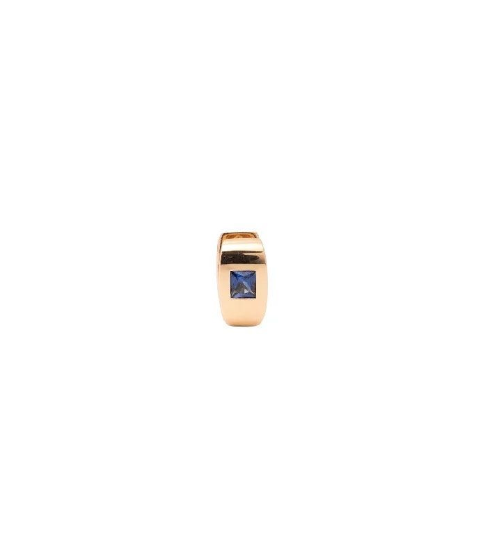 Jewelry Clearance Sale – Final Reductions Princess Cut Blue Sapphire - Love : Gemstone Huggie Earring Jewelry Clearance Sale – Final Reductions Princess Cut Blue Sapphire - Love : Gemstone Huggie Earring