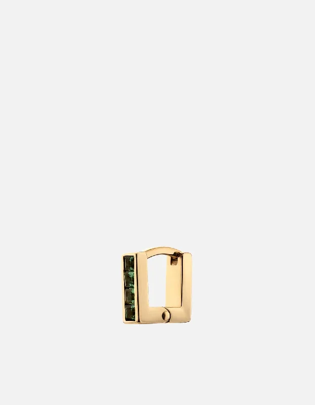 Quad Quartz Huggie Earring, Gold Vermeil