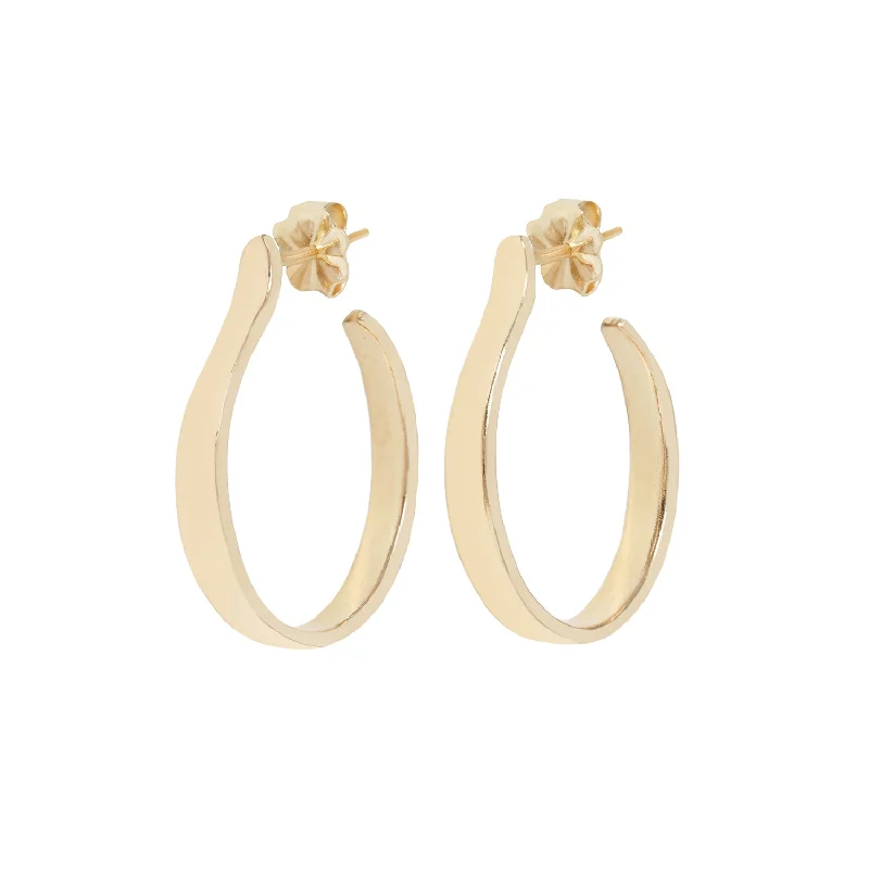 Dainty Floral Jewelry For Feminine Elegance Small Plain Gold Hoops