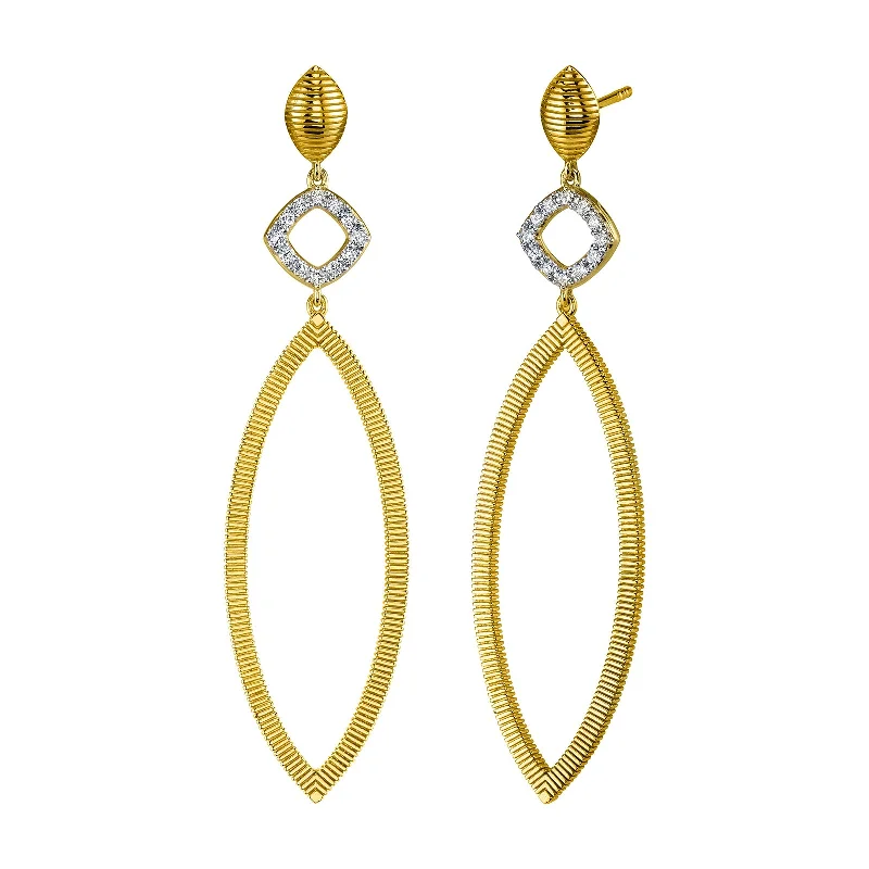 Shop Modern Jewelry Collections With Exclusive Discounts Open Marquise Strie and Diamond Dangle Earrings Shop Modern Jewelry Collections With Exclusive Discounts Open Marquise Strie and Diamond Dangle Earrings