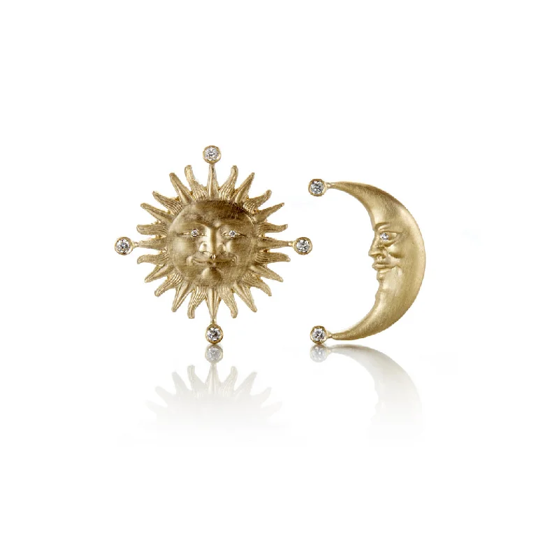 Timeless Jewelry Styles At Wallet-Friendly Prices Sunface & Crescent Moon Earrings