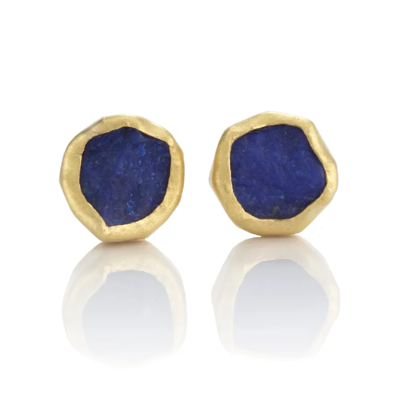 Celebrate With Sparkle – Jewelry Sale Now Live Tiny Lapis Rough-Cut Earrings