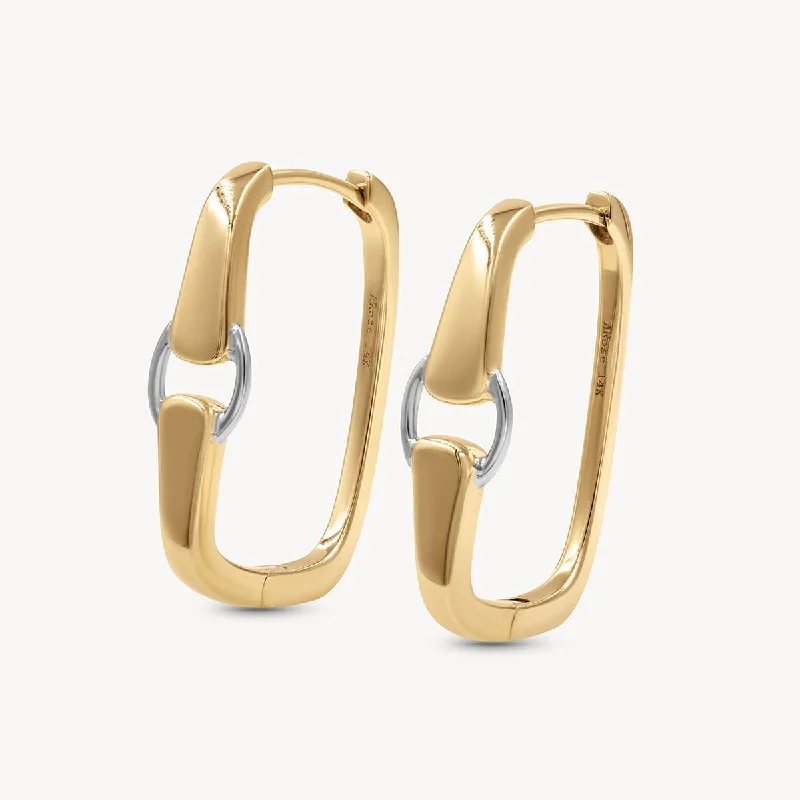 Buy More, Save More On Stunning Jewelry Pieces Two-Toned Buckle Earrings