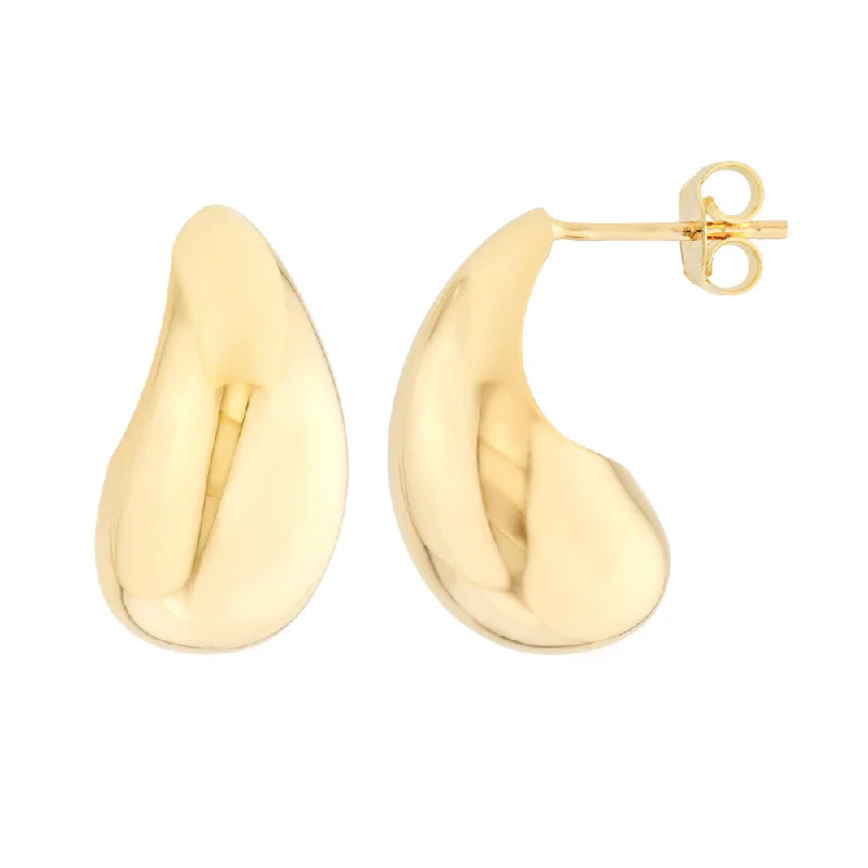 Upgrade Your Jewelry Collection For Less 14k Gold Teardrop Dome Earrings