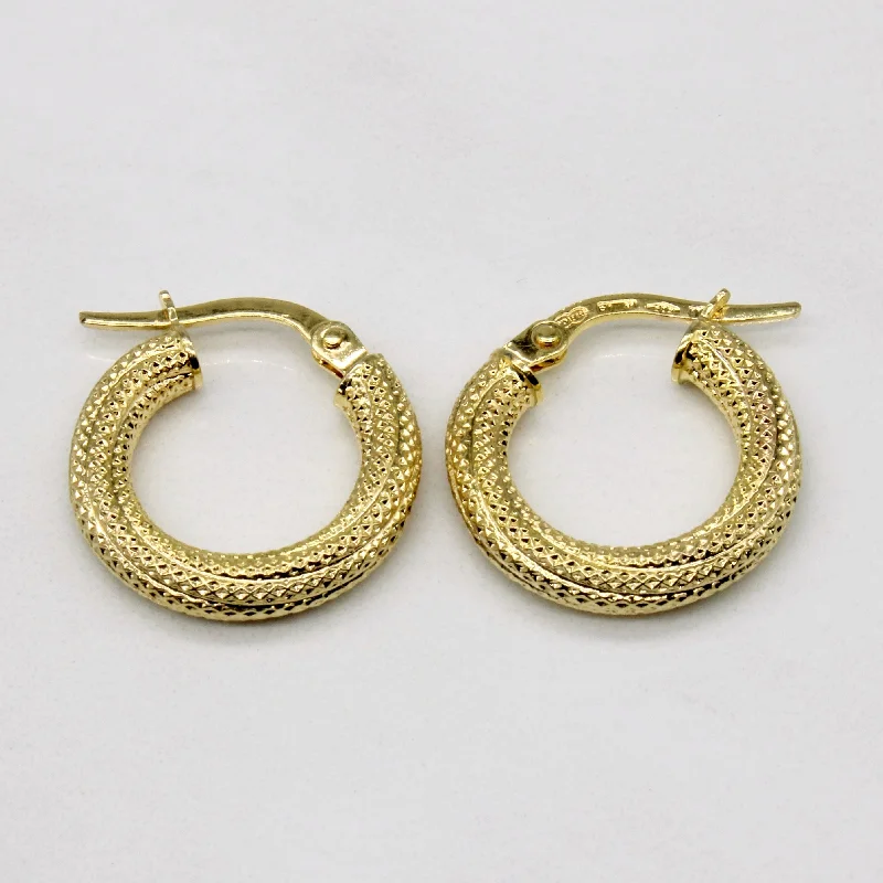 Timeless Elegance, Temporary Discounts – Act Fast 14k Yellow Gold Hoop Earrings