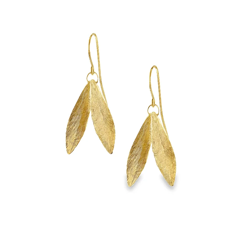 Exclusive Jewelry Sale Event – Shop Now 18ct Solid Gold Double Leaf Earrings