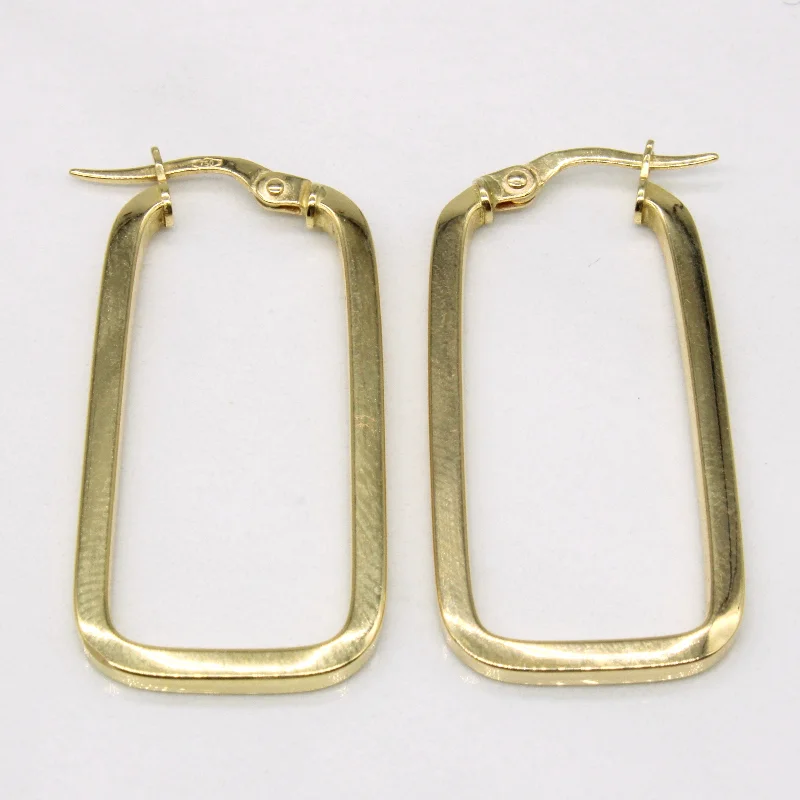 Shop Fine Jewelry With Exclusive Savings 18k Yellow Gold Rectangle Hoop Earrings