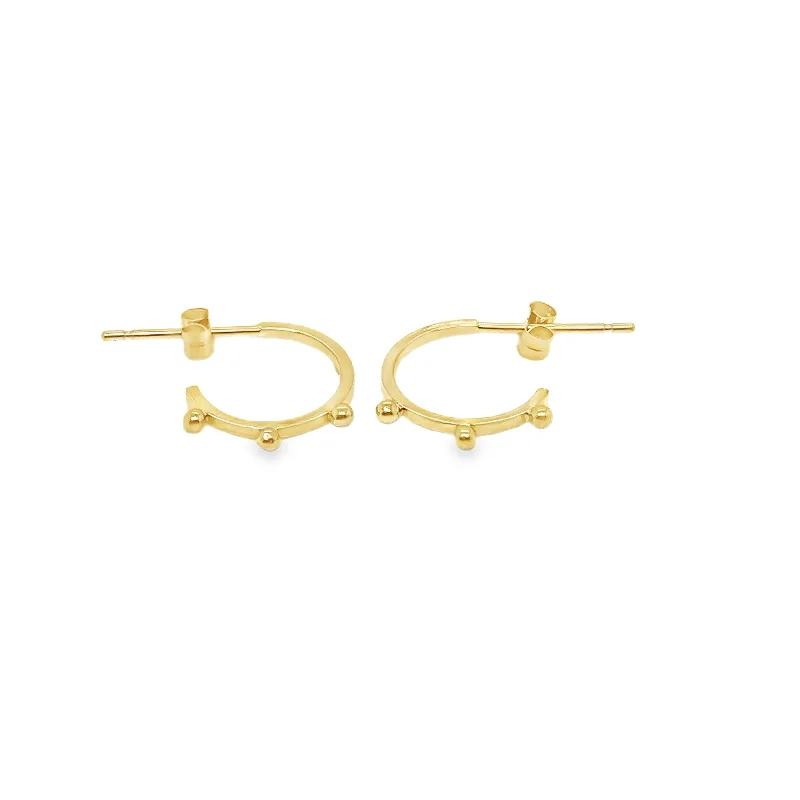 Seasonal Jewelry Deals – Elevate Your Style 9ct Solid Gold Seed Hoop Earrings