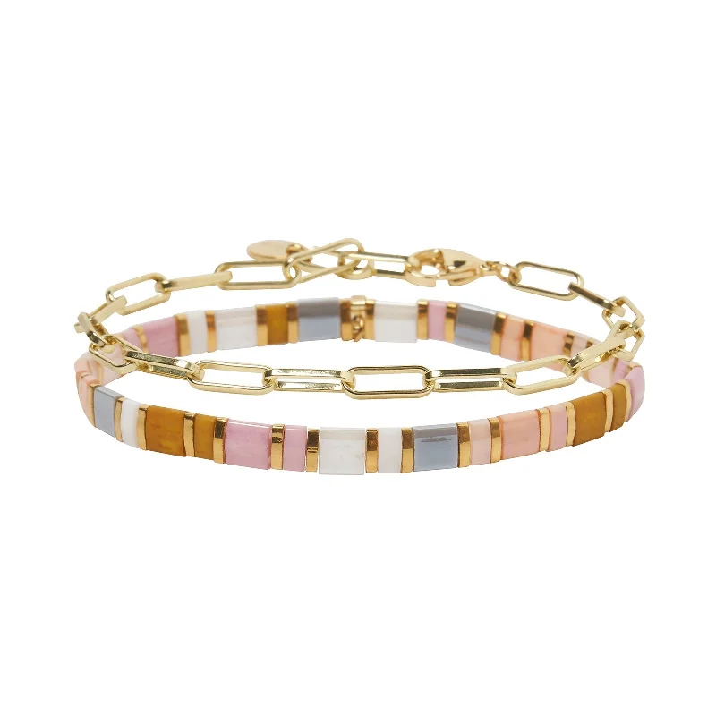 Modern Statement Jewelry For Bold Styling Aria Bracelet Stack - Island