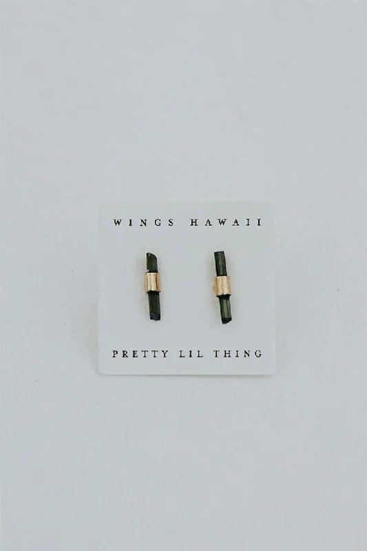 Shop Modern Jewelry Collections With Exclusive Discounts Banded Crystal Studs - Dark Green Tourmaline Shop Modern Jewelry Collections With Exclusive Discounts Banded Crystal Studs - Dark Green Tourmaline