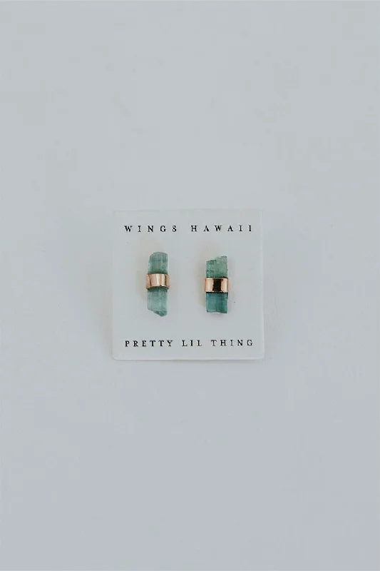 Last Chance To Shop High-End Jewelry At Markdown Prices Banded Crystal Studs - Green Tourmaline 14k Rose Gold Last Chance To Shop High-End Jewelry At Markdown Prices Banded Crystal Studs - Green Tourmaline 14k Rose Gold