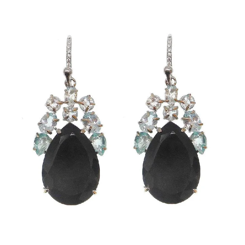 Special Deals On Handcrafted And Designer Jewelry Chandelier Black Onyx and Blue Quartz Special Deals On Handcrafted And Designer Jewelry Chandelier Black Onyx and Blue Quartz