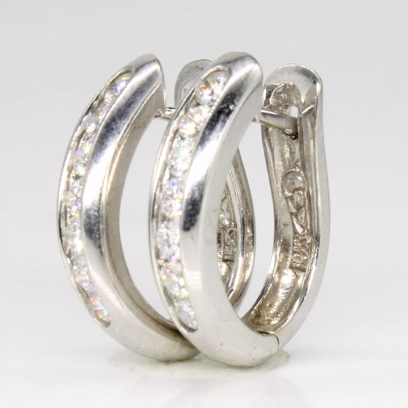 Discounted Luxury Jewelry – Shine Without The Splurge Channel Set Diamond Huggie Earrings | 0.70ctw | Discounted Luxury Jewelry – Shine Without The Splurge Channel Set Diamond Huggie Earrings | 0.70ctw |