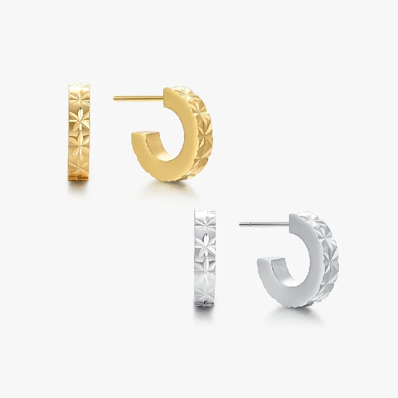 Timeless Jewelry At Special Discount Rates Chunky Baby Sunburst Hoops