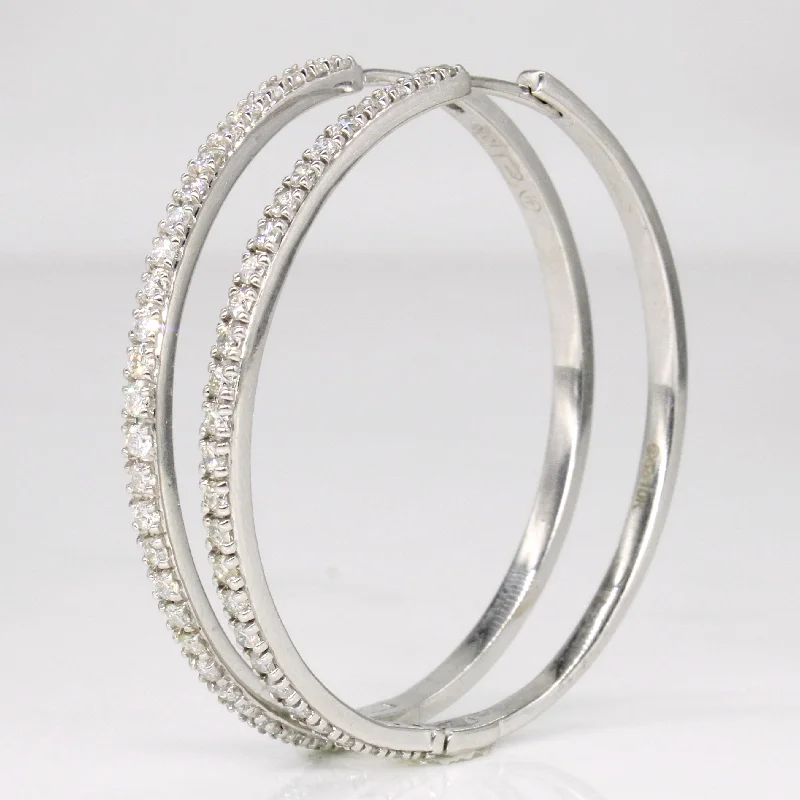 Jewelry Sale Bonanza – Grab Your Sparkle Now Diamond Hoop Earrings | 1.12ctw |
