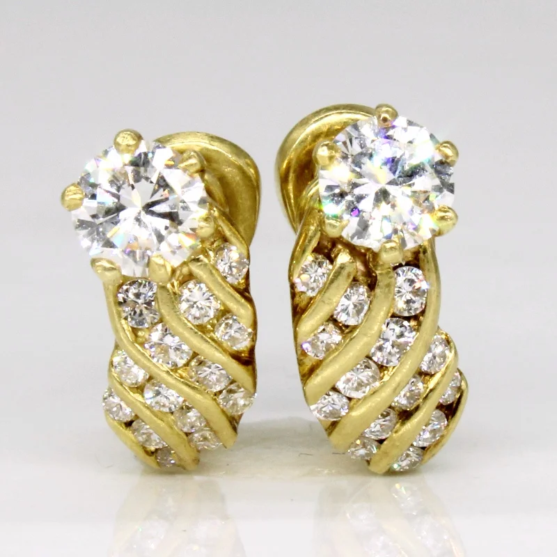 Special Deals On Handcrafted And Designer Jewelry Diamond Huggie Earrings | 1.30ctw | Special Deals On Handcrafted And Designer Jewelry Diamond Huggie Earrings | 1.30ctw |