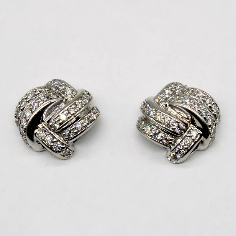Grab Your Favorite Jewelry At The Lowest Prices Diamond Knot Earrings | 0.64ctw |