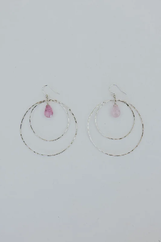 Exclusive Jewelry Offers – Sparkle For Less Double Hoop Earrings - Pink Tourmaline Exclusive Jewelry Offers – Sparkle For Less Double Hoop Earrings - Pink Tourmaline