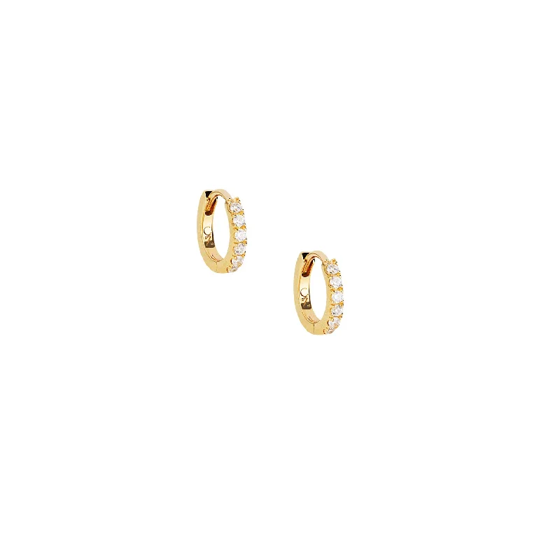 Your Perfect Accessory Now At The Best Price Gold Glitter Huggie Hoop Earrings