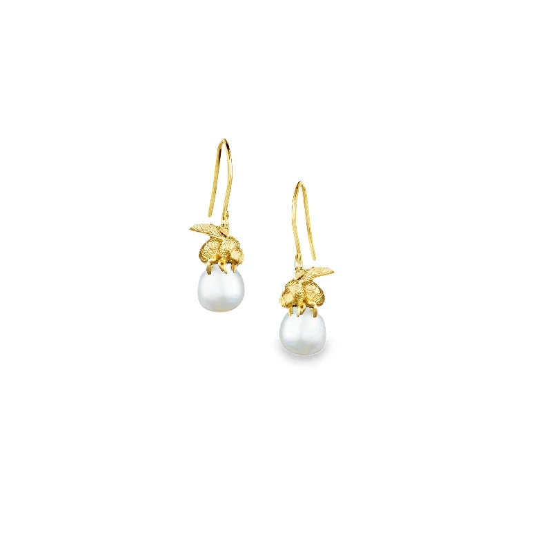 Limited Stock On Premium Jewelry At Low Prices Gold Honeybee and Moonlight Pearl Earrings Limited Stock On Premium Jewelry At Low Prices Gold Honeybee and Moonlight Pearl Earrings