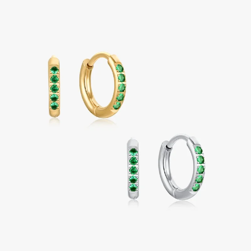 Flash Sale On Exquisite Jewelry – Don't Miss Out Green Crystal Huggies