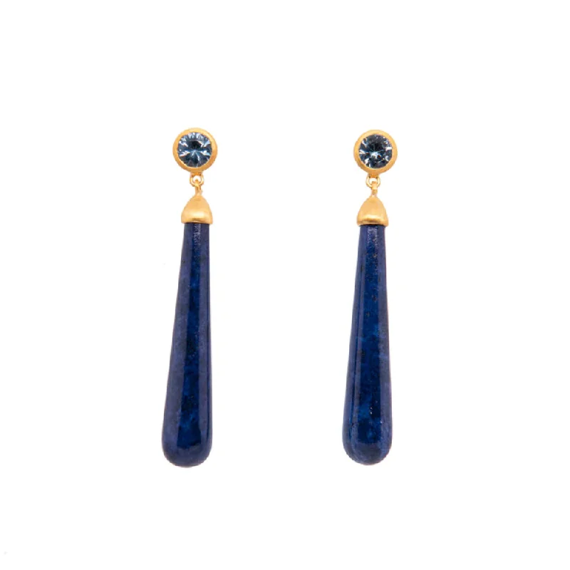 Shine In Style – Shop Jewelry Discounts Today Joyla Lapis and Sky Blue Topaz Long Drop Earrings Shine In Style – Shop Jewelry Discounts Today Joyla Lapis and Sky Blue Topaz Long Drop Earrings