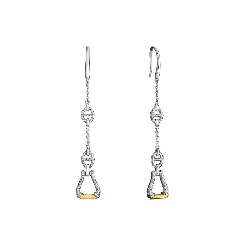 Shop Trending Jewelry With Exclusive Savings Judith Ripka Vienna Linear Stirrup and Link Drop Earring