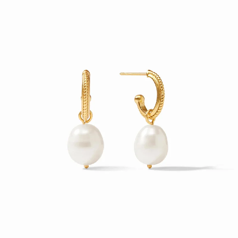 Luxury Jewelry At Unbeatable Discounts Julie Vos Delphine Pearl Hoop & Charm Earring Luxury Jewelry At Unbeatable Discounts Julie Vos Delphine Pearl Hoop & Charm Earring
