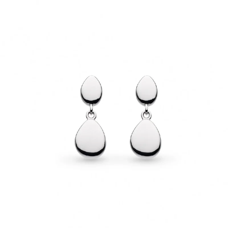 Delicate Crystal Jewelry For Sophisticated Charm Kit Heath Sterling Silver Pebble Twin Droplet Drop Earrings