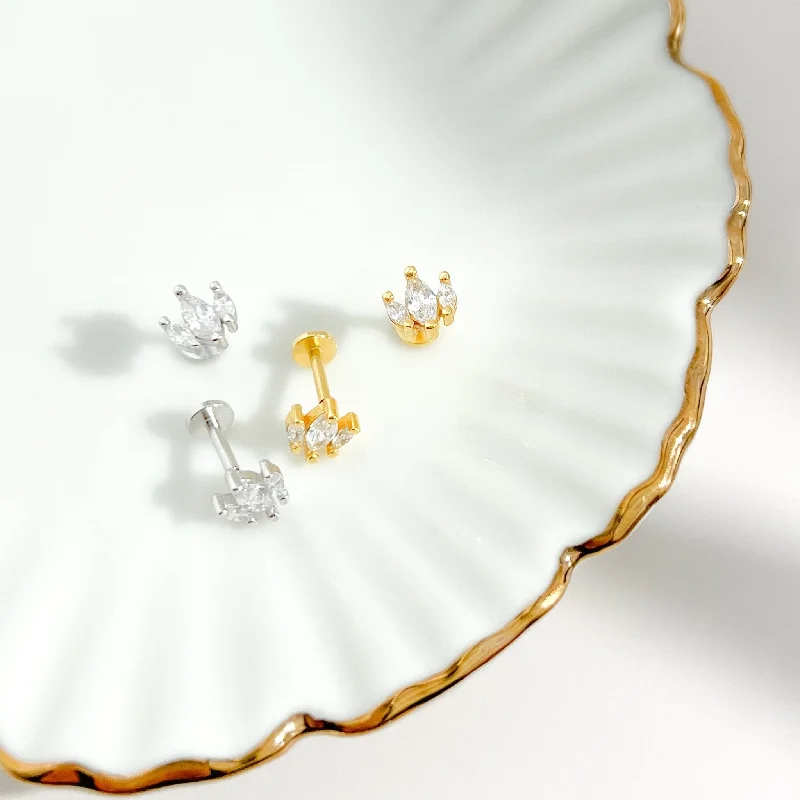 Get The Jewelry You Love At A Price You Love Marquise Threadless Flat Back Studs