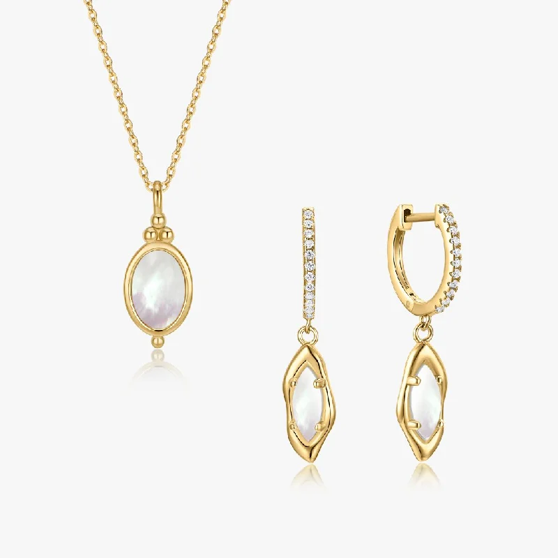 Exclusive Gemstone Jewelry At Special Prices Mother of Pearl Gold Bundle